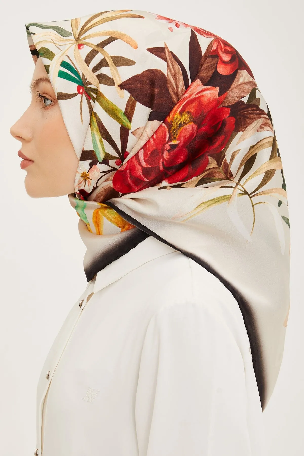 Armine Ayu Floral Silk Scarf #1