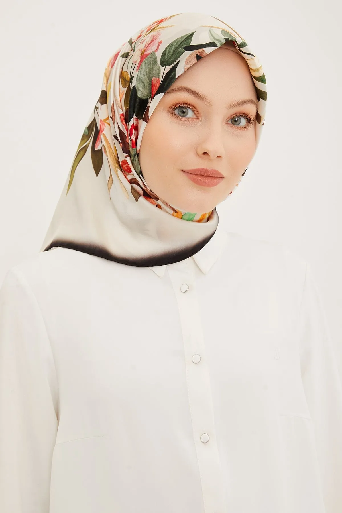 Armine Ayu Floral Silk Scarf #1