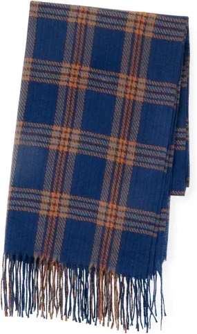 CALVIN & OLIVIA Women's Fall Winter Scarf Thick Classic Plaid Scarf Wrap Warmth Soft Oversized Cashmere Feel Scarves