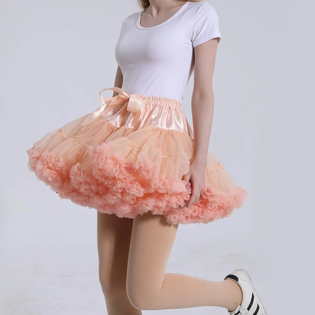 Colyanda Womens 3-Layered Pleated Tulle Petticoat Tutu Puffy Party Cosplay Skirt