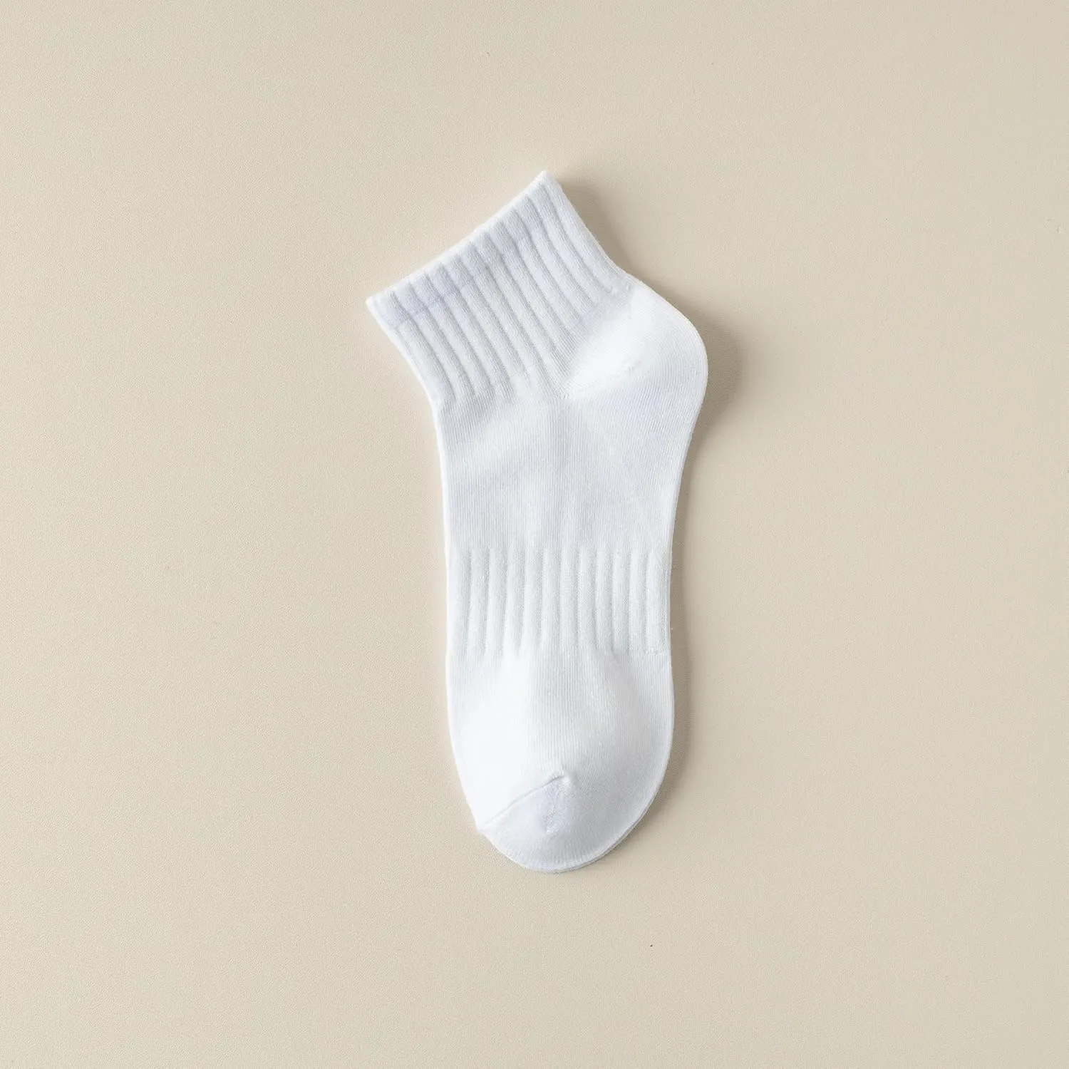 Cotton Ribbed Athletic Running Ankle Sports Socks Arch Support Breathable Cushioned Socks for Men Women (6 Pairs)