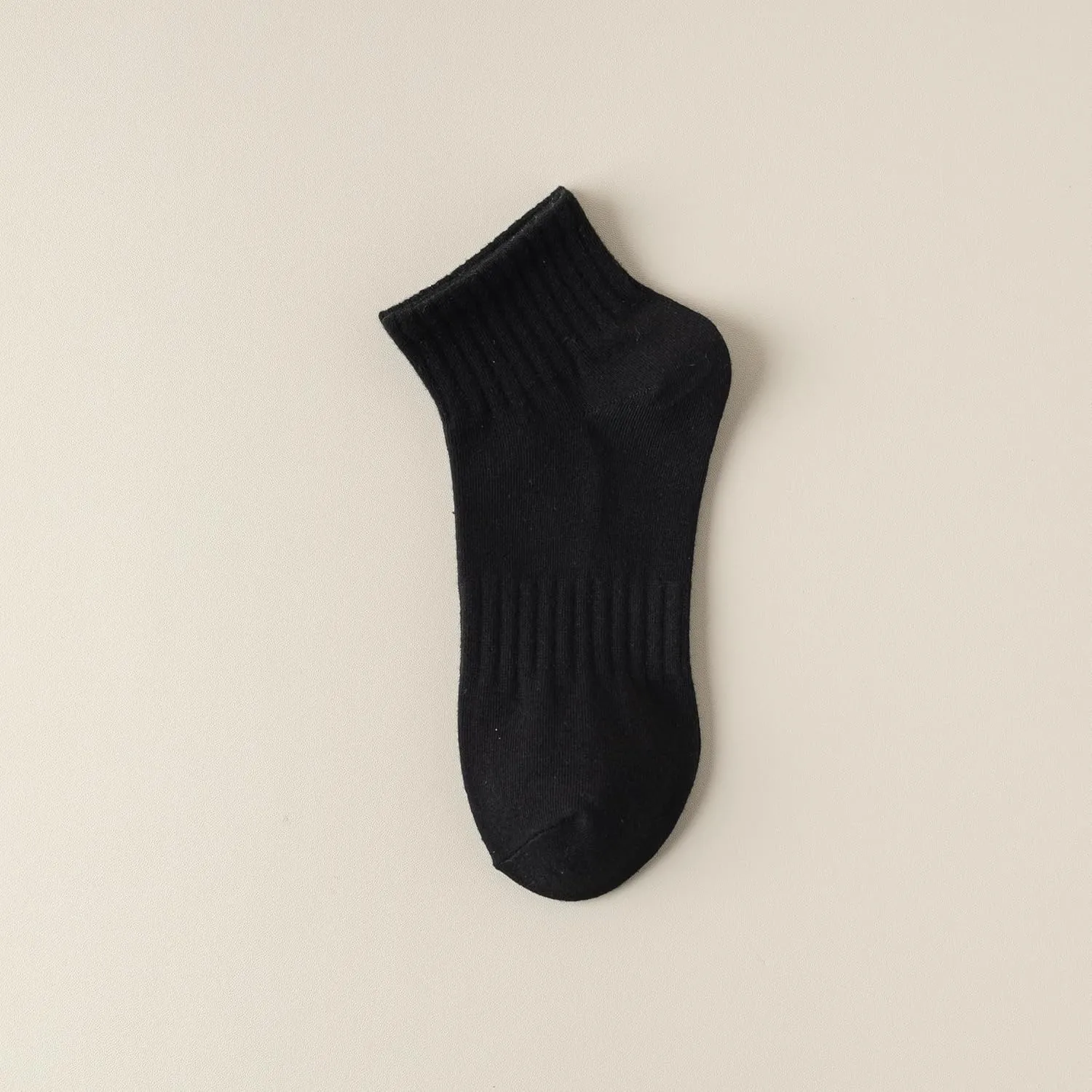 Cotton Ribbed Athletic Running Ankle Sports Socks Arch Support Breathable Cushioned Socks for Men Women (6 Pairs)