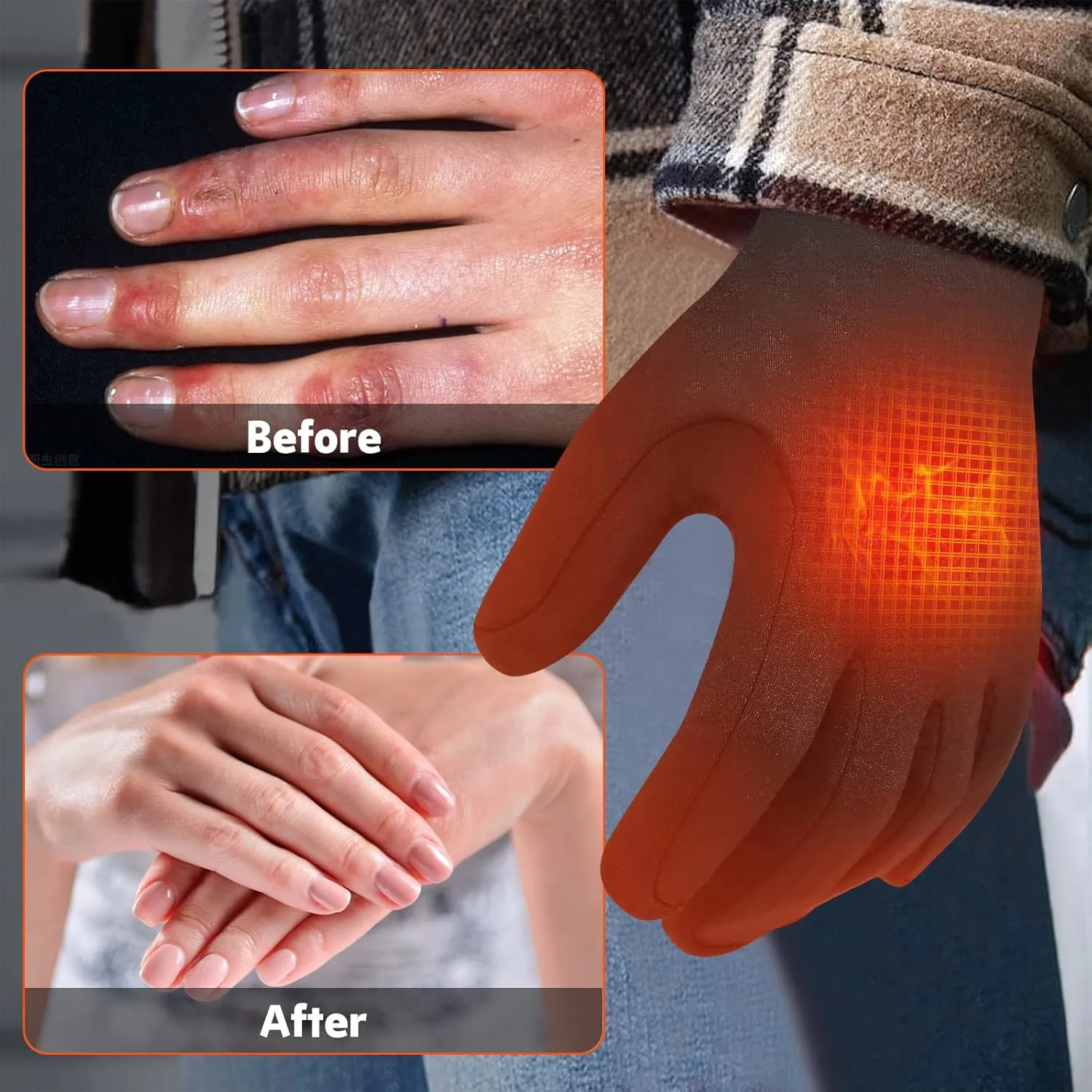 Heated Glove Liners for Men Women,Electric Battery Heated Gloves Rechargeable Thin Heated Work Gloves