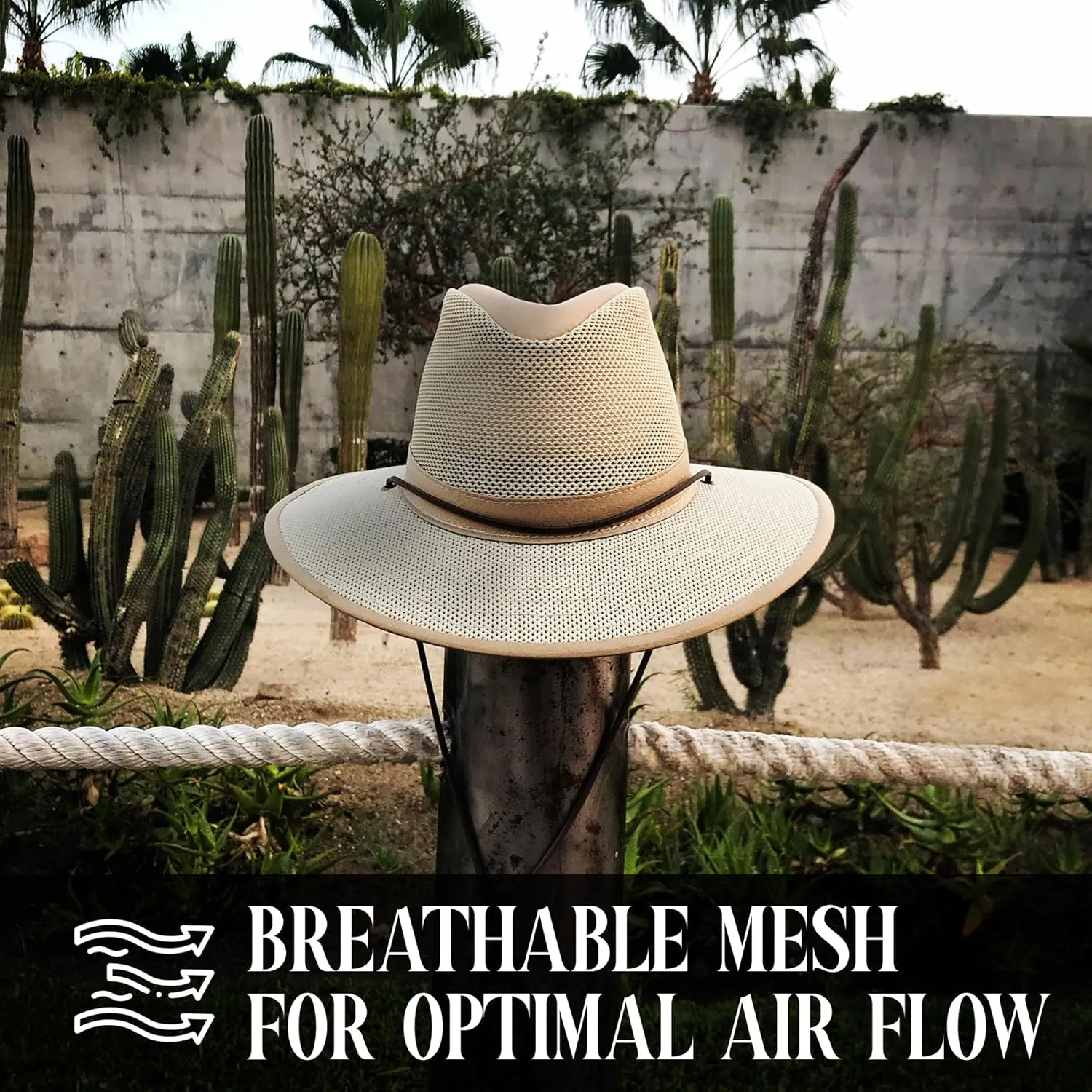 Henschel Aussie Mesh Breezer Hat - Packable Sun Protection for Outdoor Activities. Ideal for Hiking, Fishing & Camping.