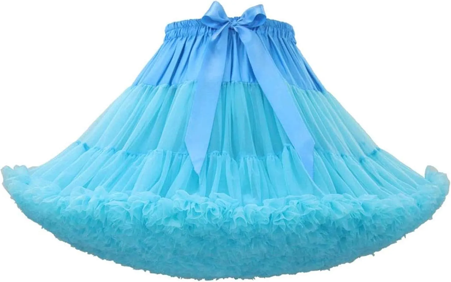 Honeystore Women's 3-Layered Tutu Dance Petticoat Pleated Mini Skirt, 16" Length