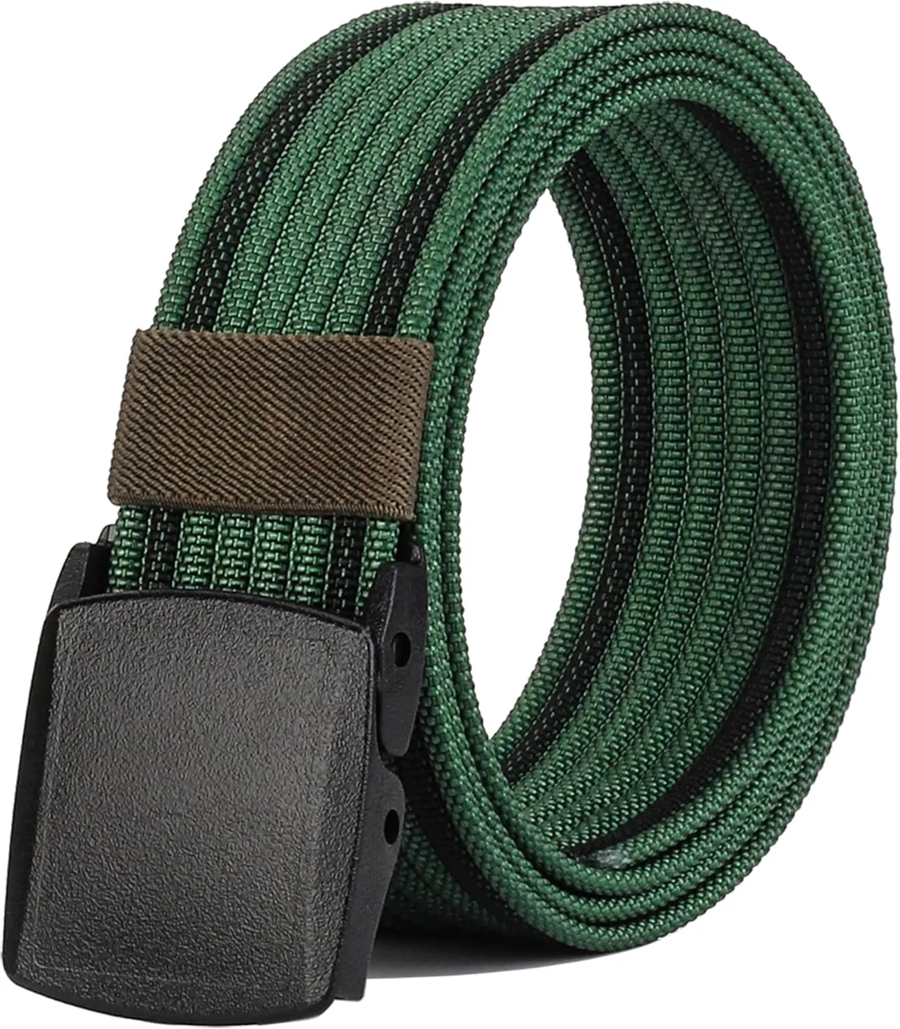 LionVII Nylon Belts Men, Breathable Web Belt with YKK Plastic Buckle Durable for Working, Trim to Fit 28-49" Waist