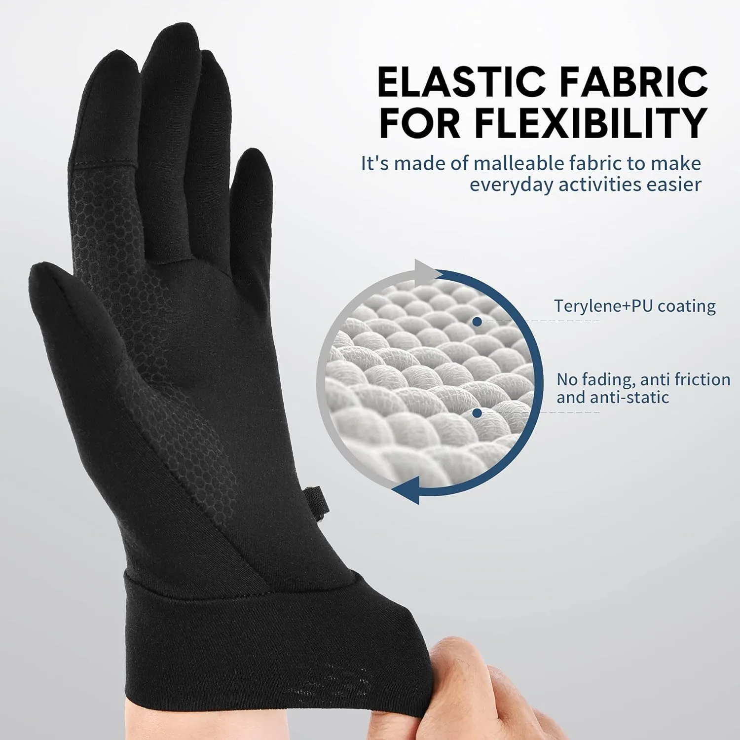 MCTi Glove Liner Touch Screen Lightweight for Winter Running Texting
