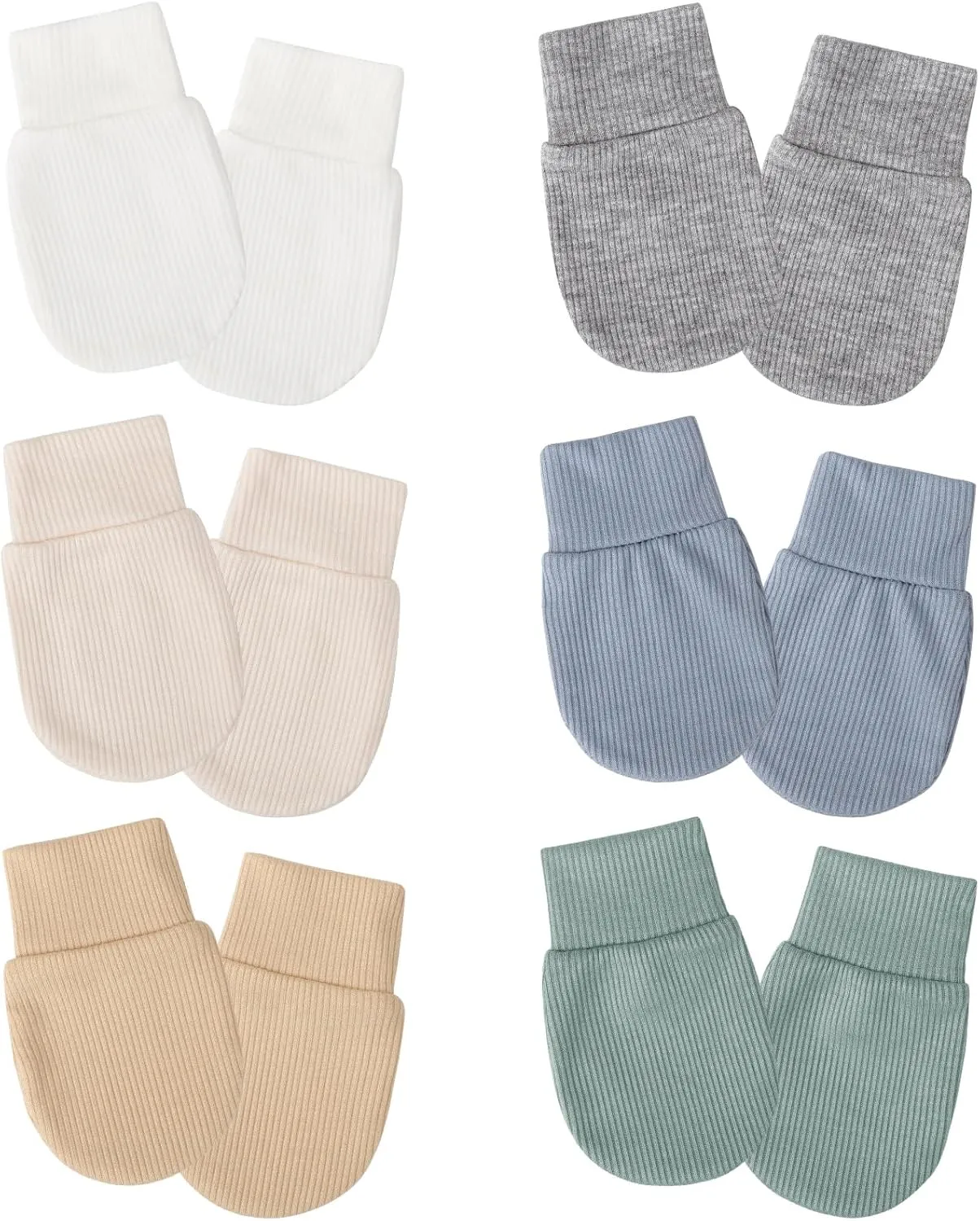 Newborn Baby Mittens No Scratch Elastic Wrist Gloves Infant Toddler Mittens for Baby Boy Girl 0-6 Months