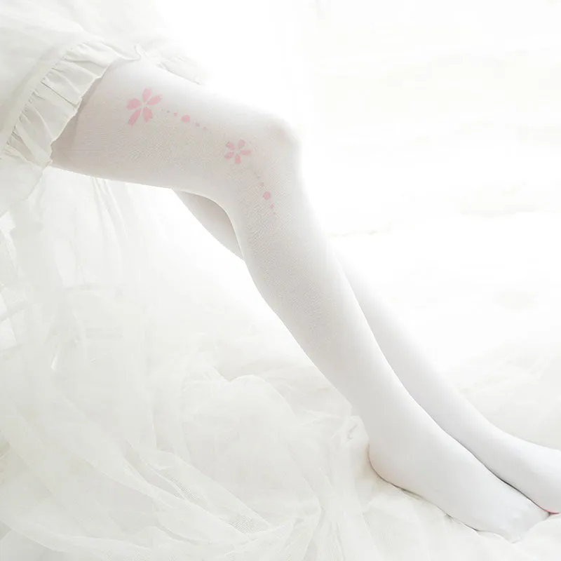 Sakura Cat Paw Thigh High Thights
