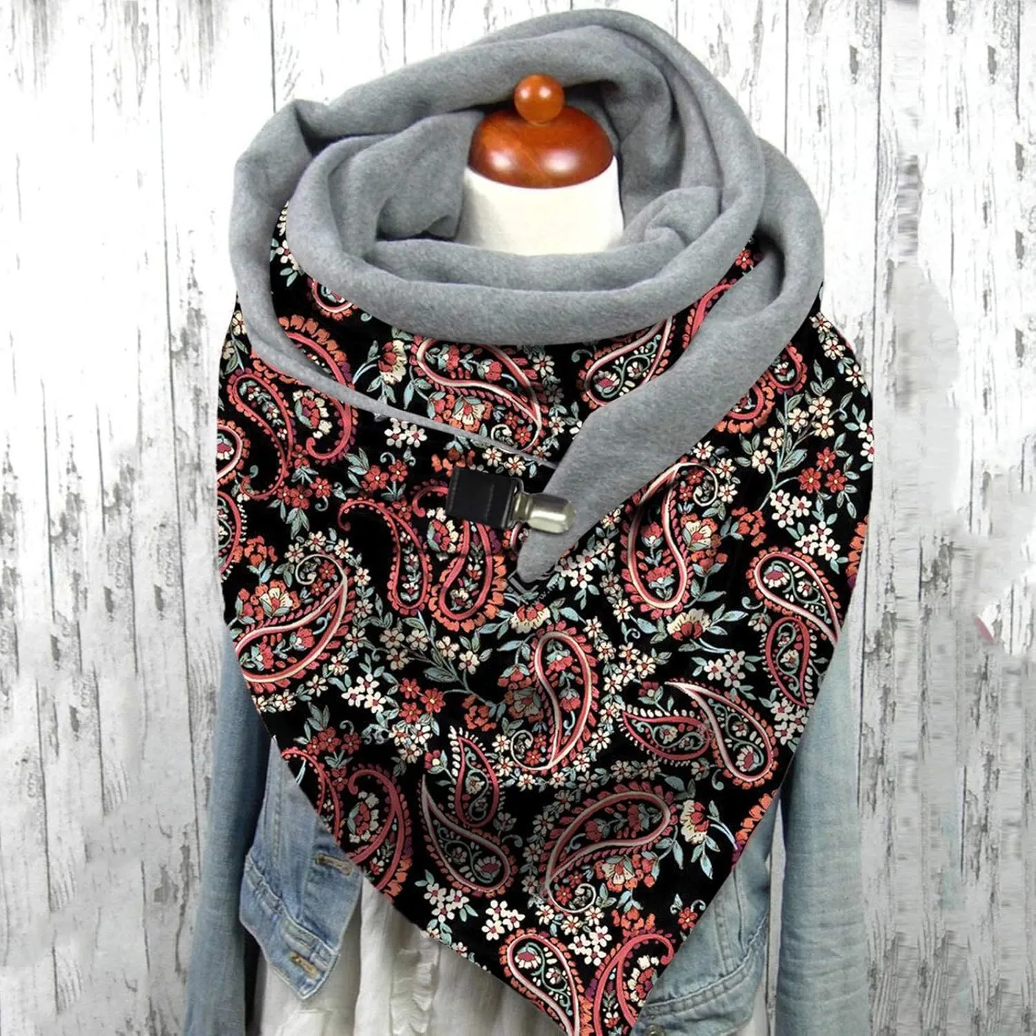 Scarf Women Fashion Scarf Shawl Retro Printing Multi-Purpose 1PC Female Scarf Mens Scarfs (Color : A, Size : One Size)