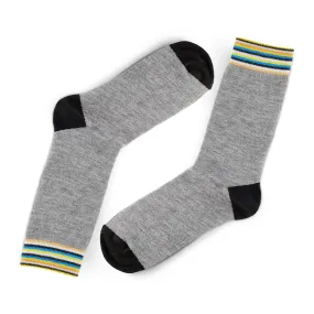 Striped Sport Socks , Custom Socks for Adult Socks for Her , Athletic Socks with Colorful Pattern Minimalist Socks for Boyfriend Gift