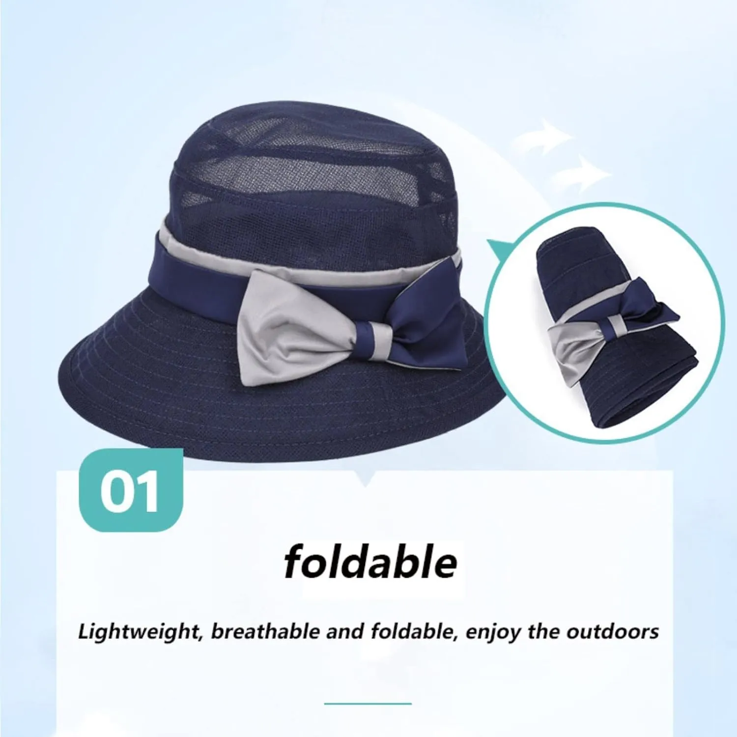 Sun Hat Women, Big Brim Fisherman Hat Small Fresh Ladies Hat Summer All-match Sunscreen Sun Hat Foldable