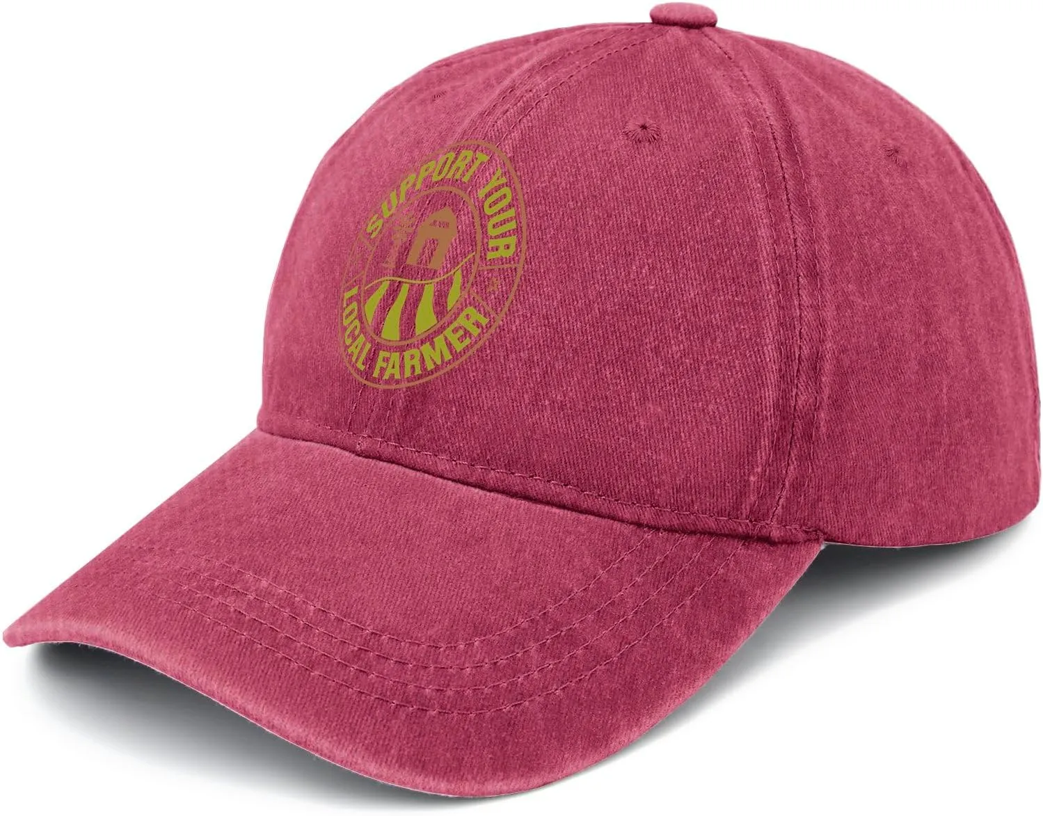 Support Your Local Farmer Mens hat Farm Vintage Cotton Washed Baseball Caps Adjustable Dad Hat Crazy