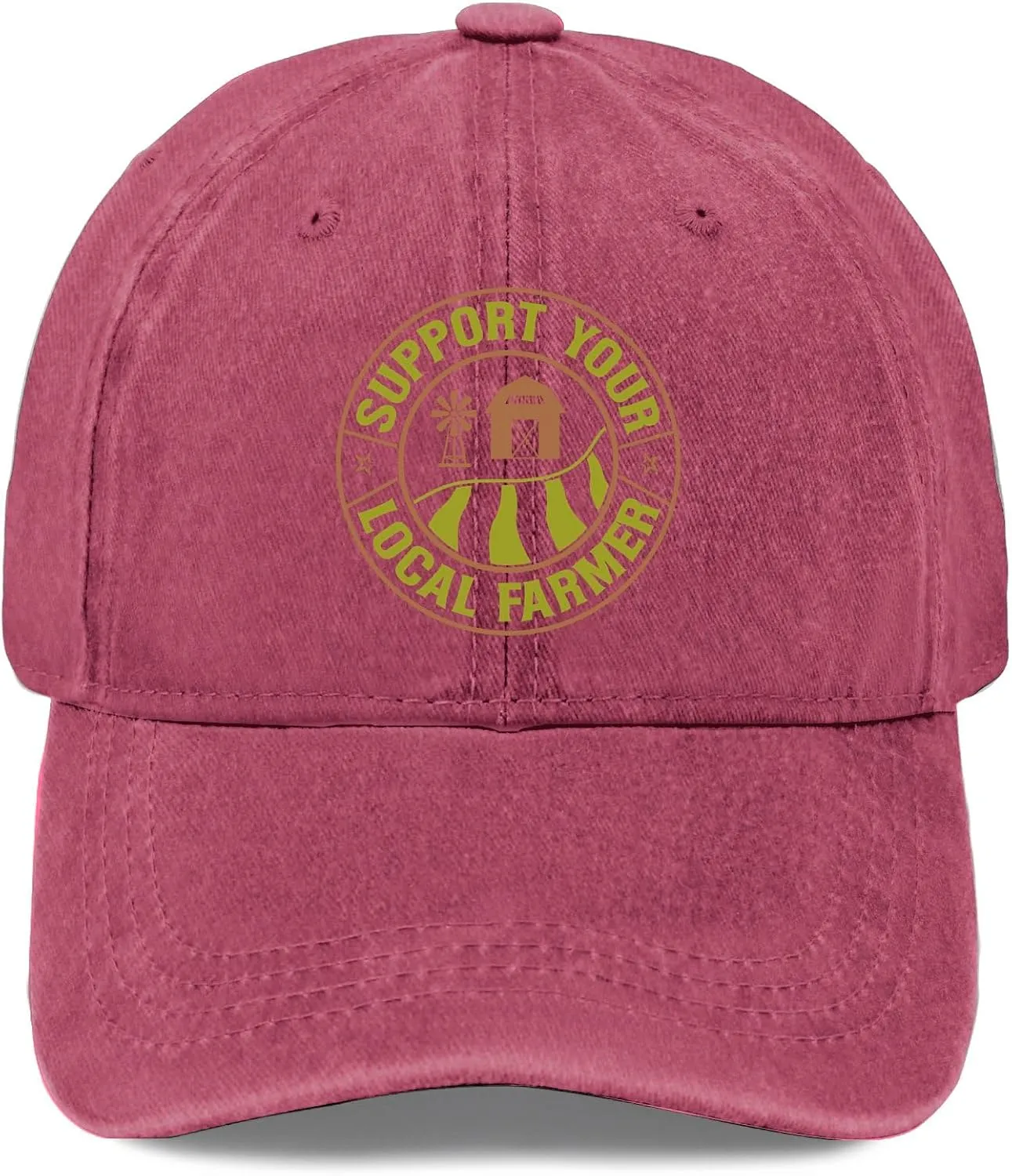 Support Your Local Farmer Mens hat Farm Vintage Cotton Washed Baseball Caps Adjustable Dad Hat Crazy