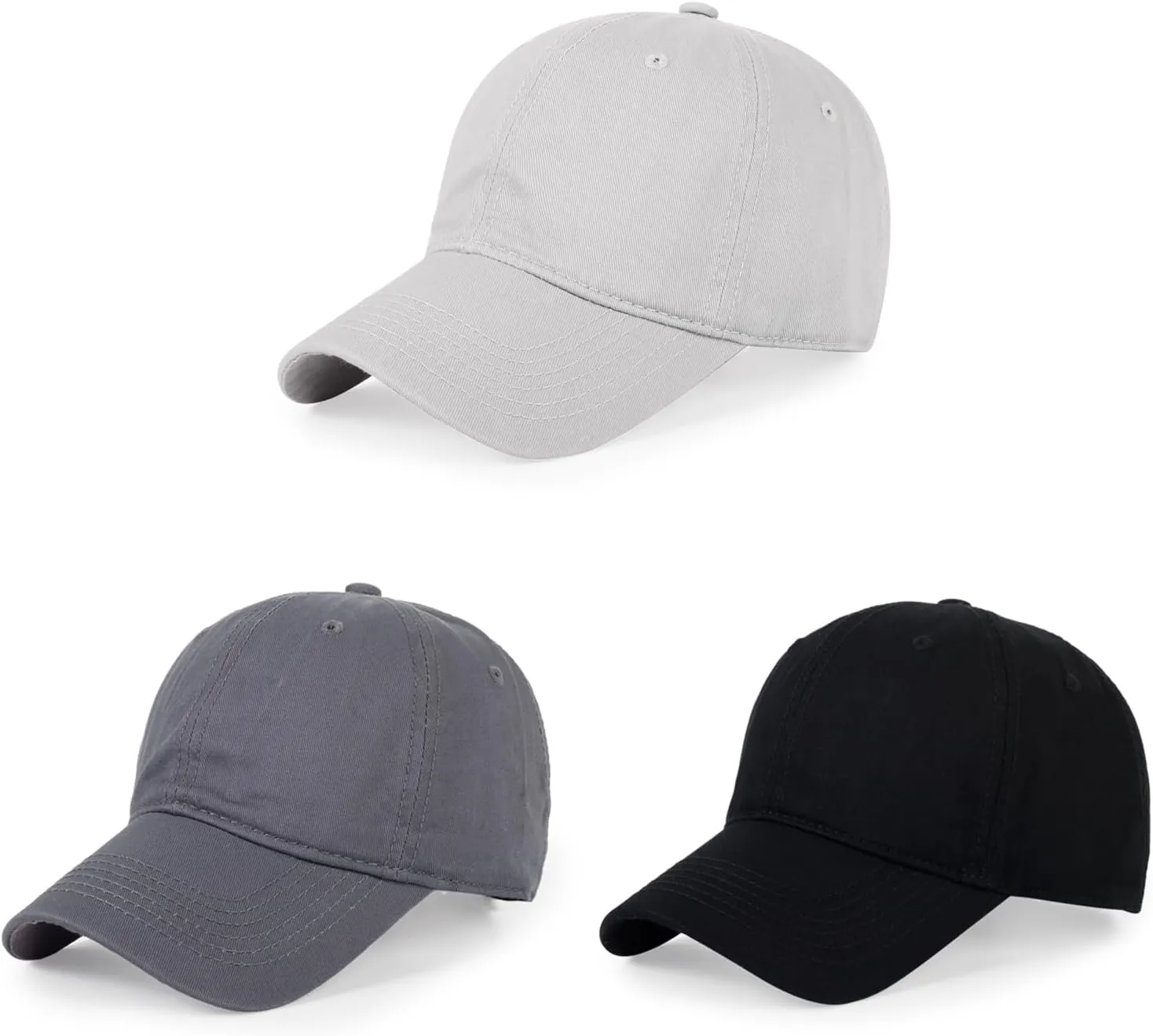 Unisex Cotton Baseball Cap Plain Blank Dad Hat Adjustable Vintage Solid Hat