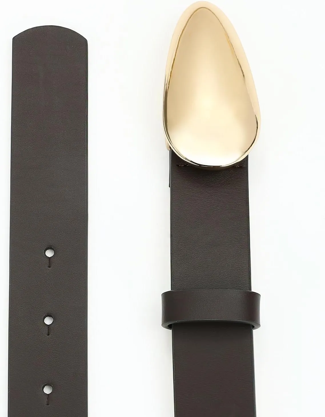 Women Leather Belt Fashion Belt for Women Gold Buckle Perfect for Jeans