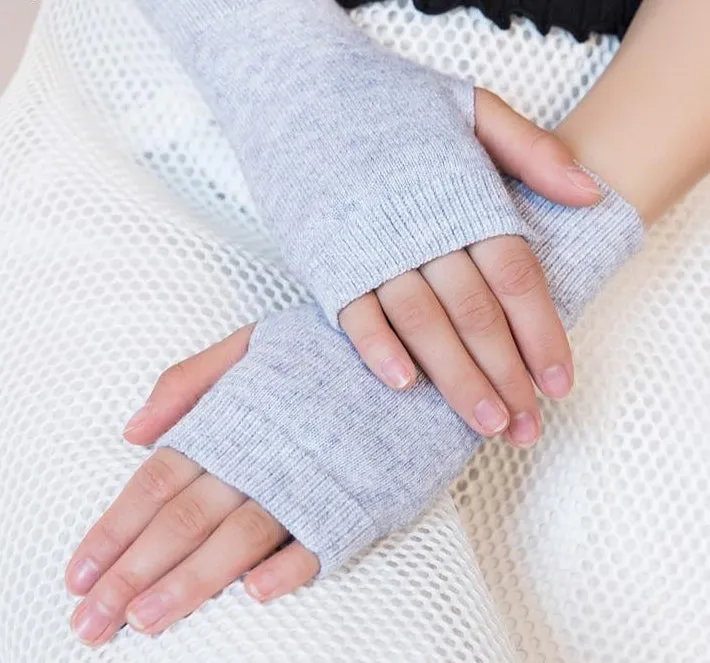 Women's Knitted Fingerless Stretch Mitten Glove