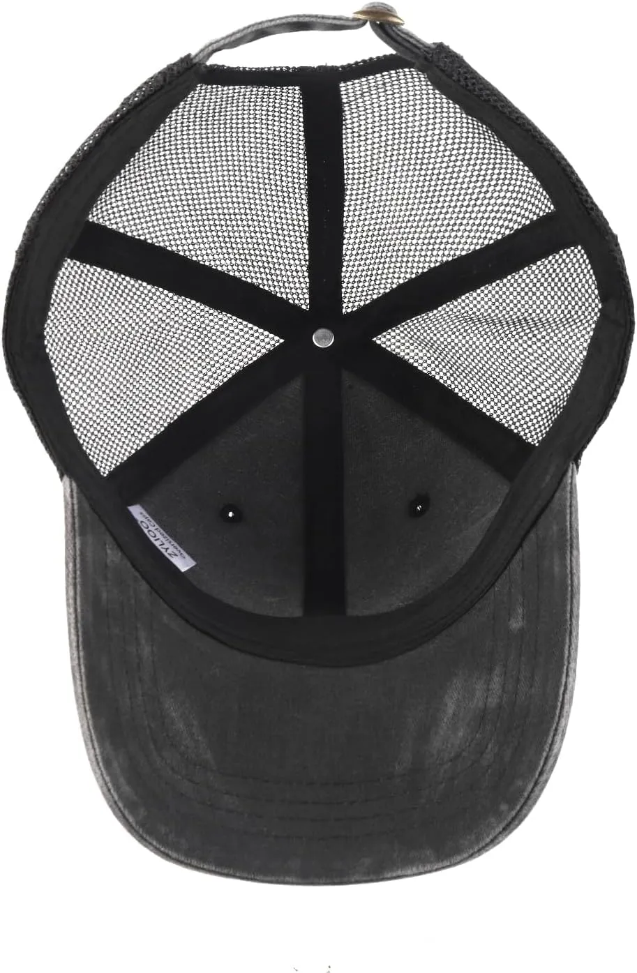 Zylioo XXL Oversize Washed Trucker Cap,Adjustable Mesh Trucker Hats,Soft Crown Running Hat for Big Heads
